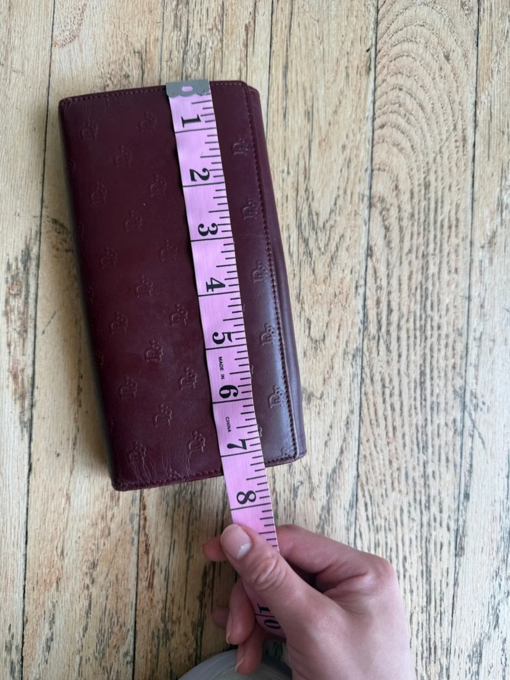 Dior Vintage Burgundy Leather Continental Wallet